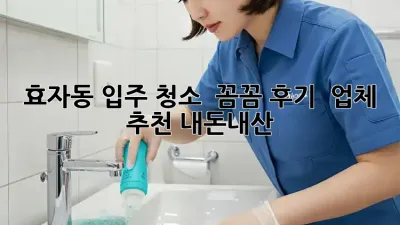 효자동 입주 청소 ✨ 꼼꼼 후기 & 업체 추천 (내돈내산)